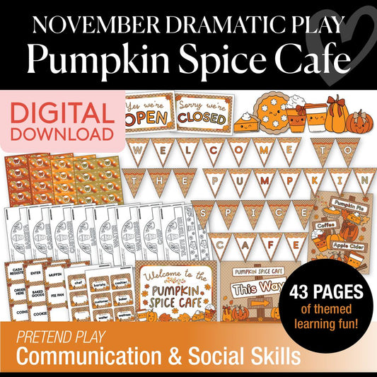Printable November Dramatic Play Pumpkin Spice Cafe