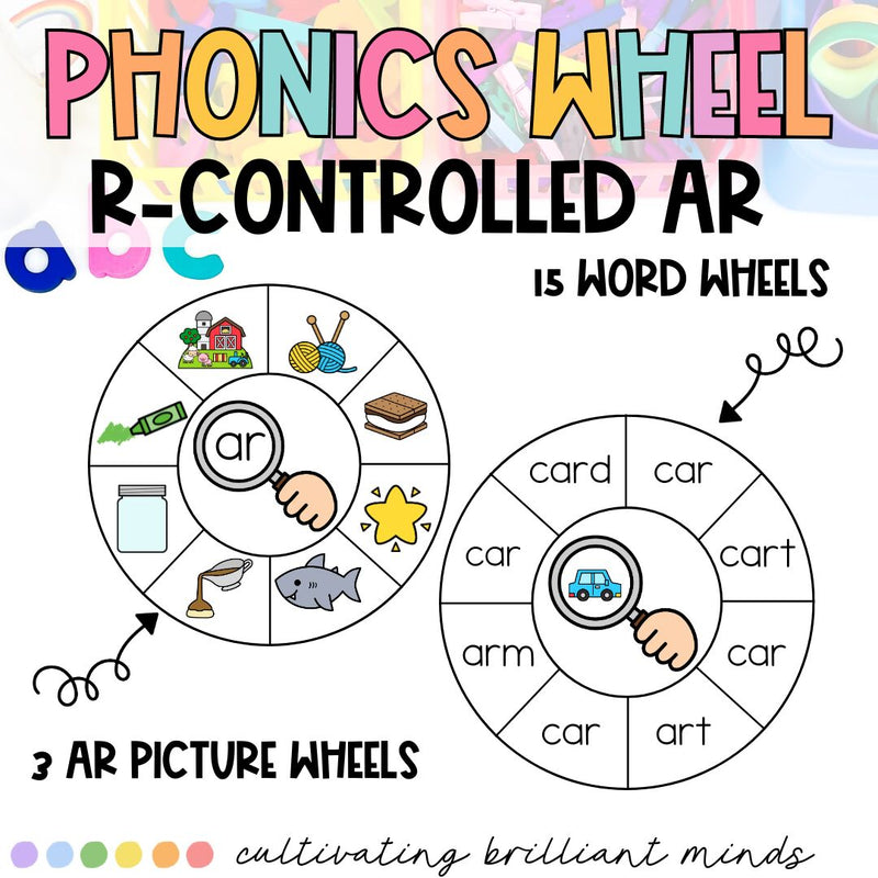 Phonics Wheel Game | R-Controlled AR | Phonics Activities | Science of Reading