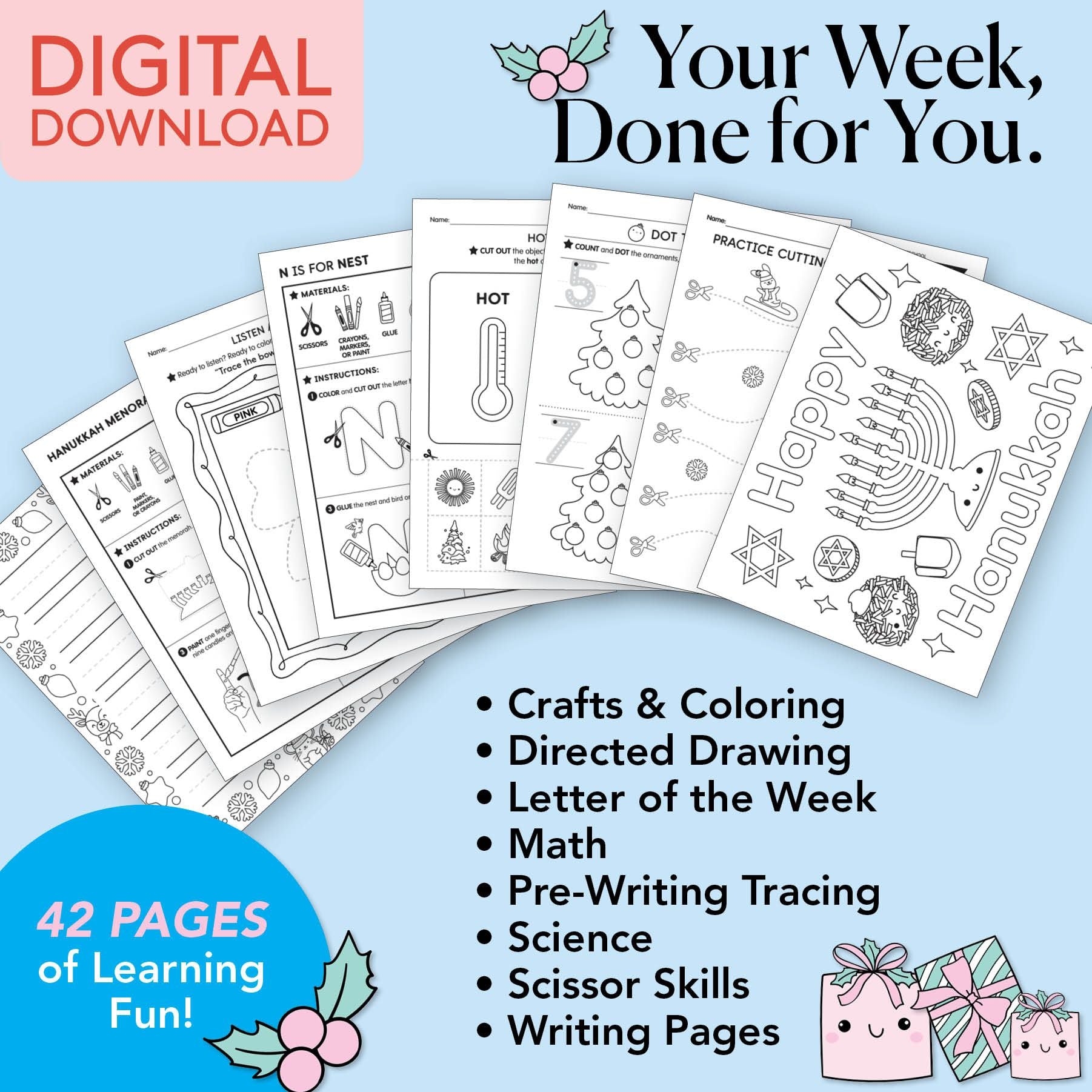 Printable Preschool December Week 2 Resources