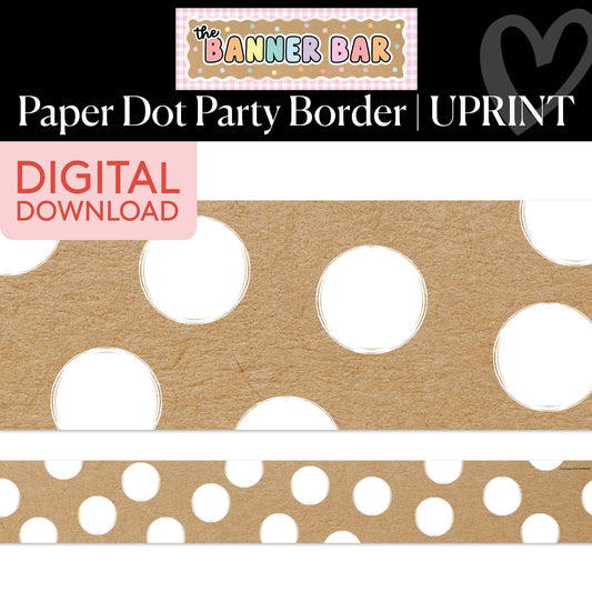 Printable Paper Dot Party Border