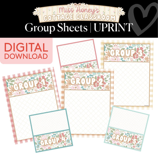 Printable Editable Group Organizer Set | Miss Honey's Cottage Classroom