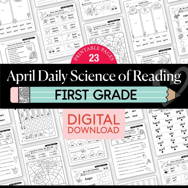 Printable First Grade April Daily Science of Reading