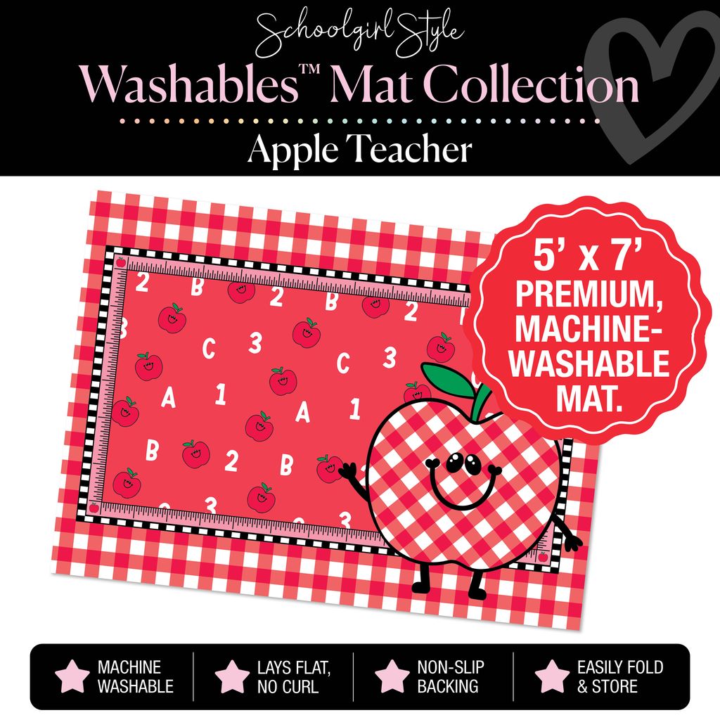 Apple Teacher Classroom Mat by Schoolgirl Style