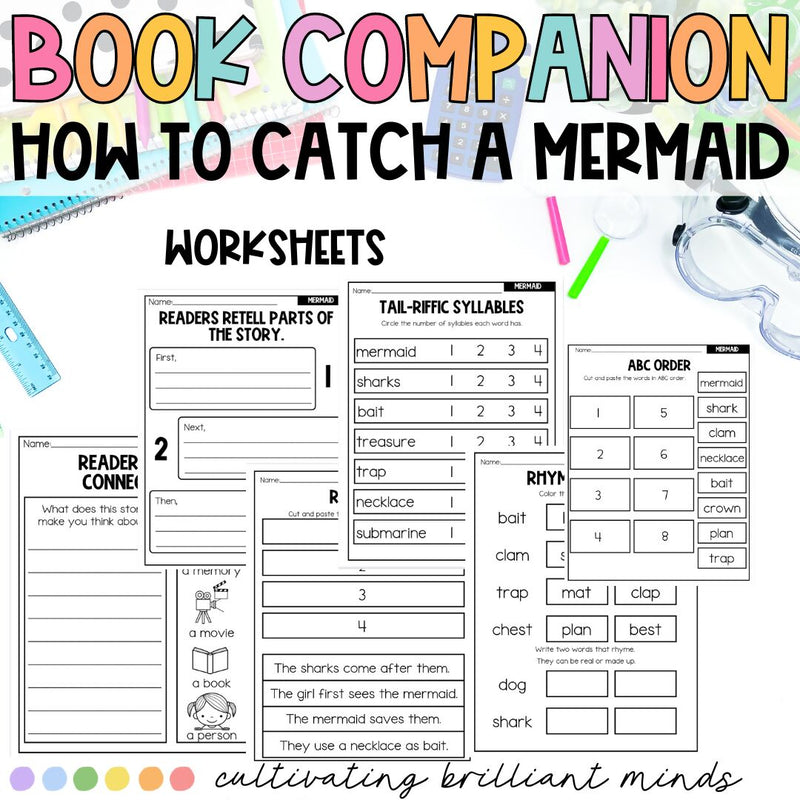 How to Catch a Mermaid Book Companion | Summer | Read Aloud | Book Activities