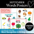 Load image into Gallery viewer, Printable September Words Poster
