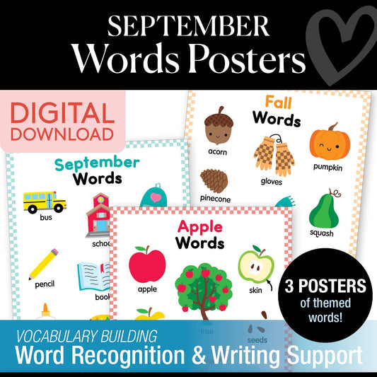 Printable September Words Poster