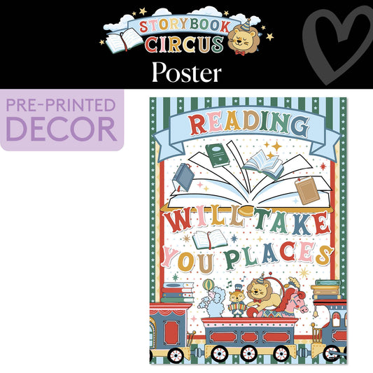 Reading Will Take You Places Poster | Storybook Circus