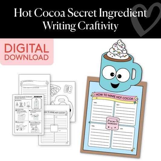 Printable January Hot Cocoa Secret Ingredient Writing Craftivity