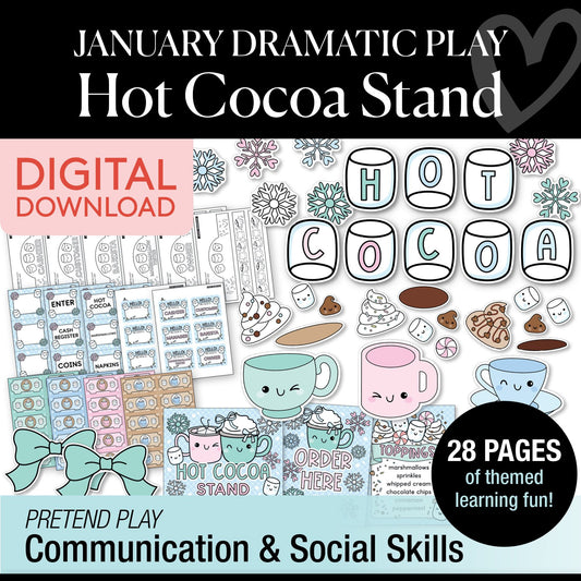 Printable January Dramatic Play Hot Cocoa Stand