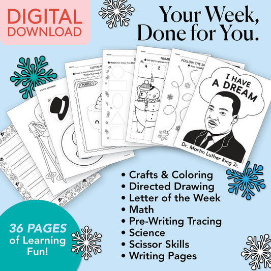 Printable Preschool January Week 3 Resources