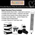 Load image into Gallery viewer, Printable Black and White Board & Door Decor Bundle | Banner Bar
