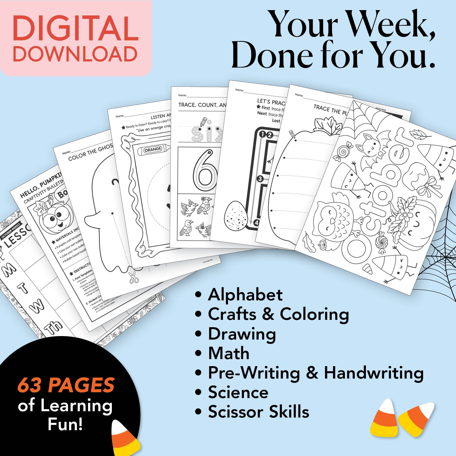 Printable Preschool October Week 1 Resources