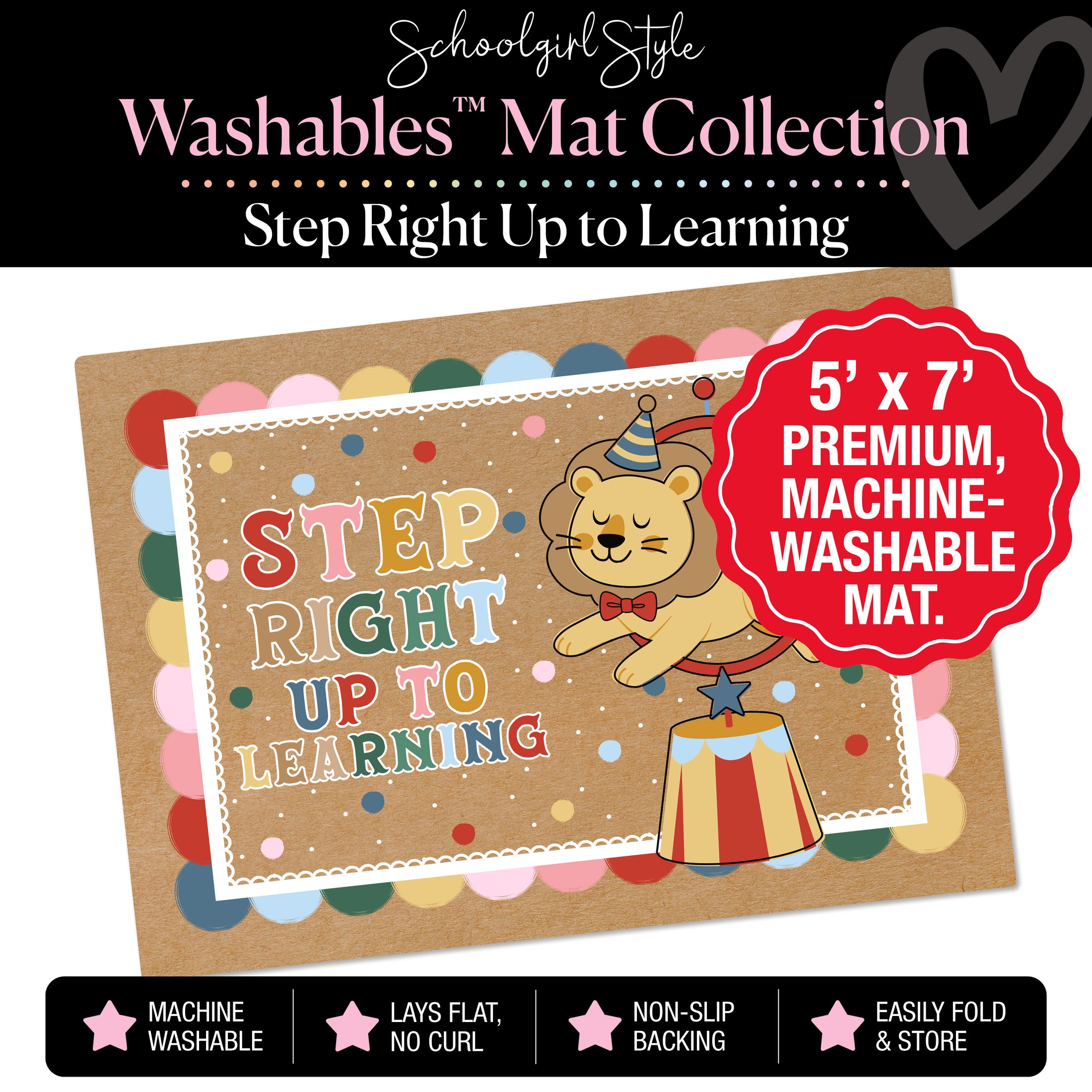 Step Right Up To Learning Lion Classroom Mat by Schoolgirl Style