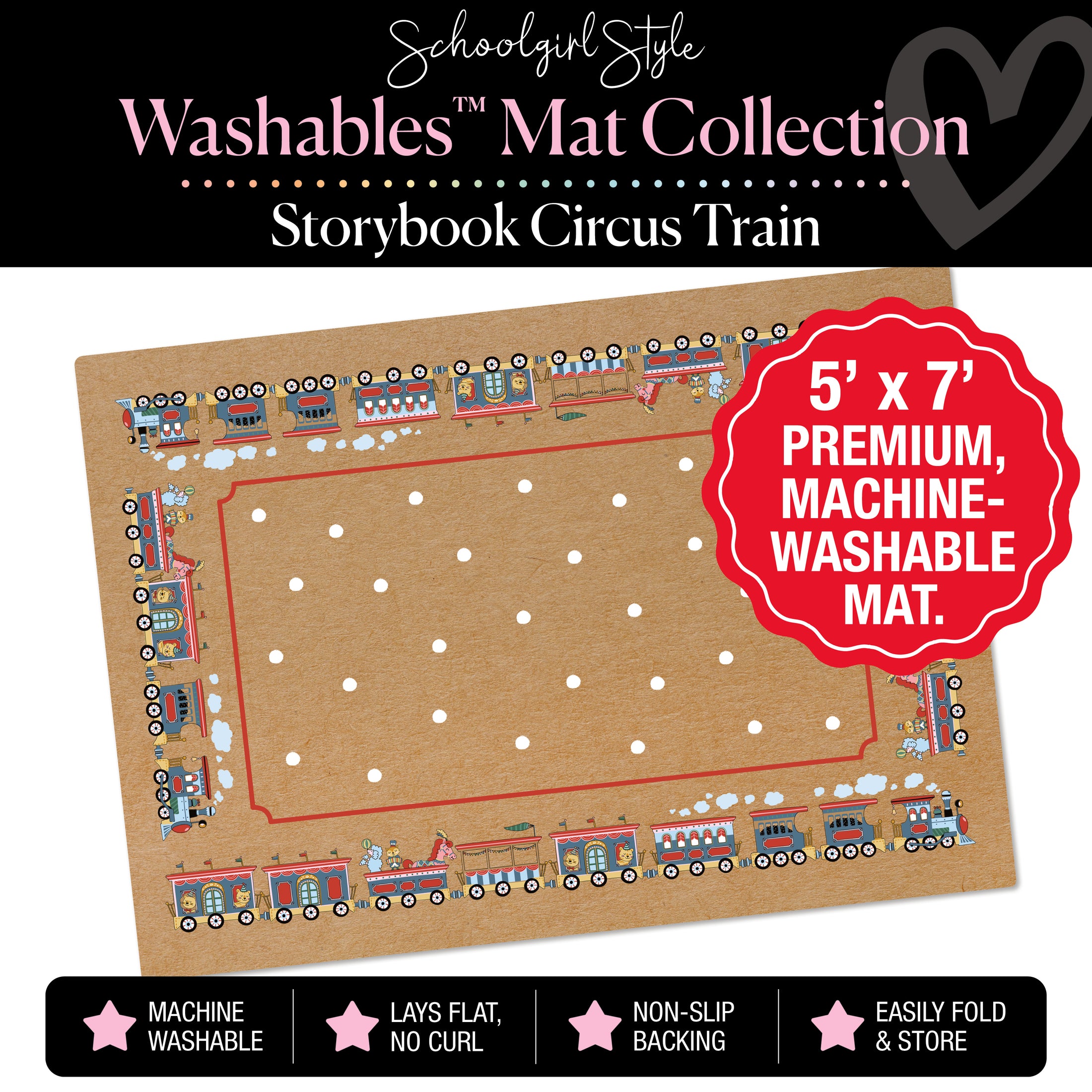 Storybook Circus Train Classroom Mat by Schoolgirl Style