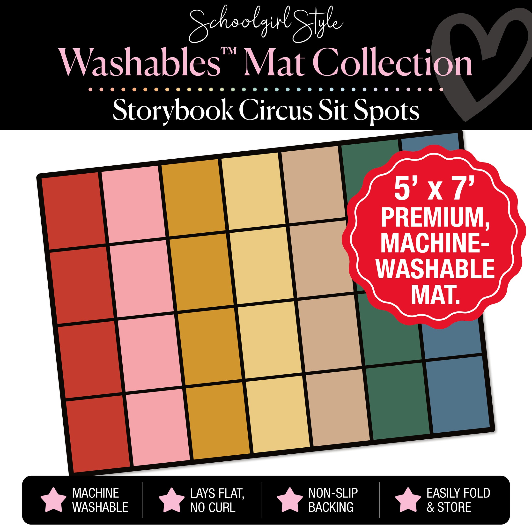 Storybook Circus Sit Spot Classroom Mat by Schoolgirl Style