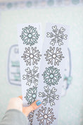 Load image into Gallery viewer, Winter Pre-Printed Door Decor Bulletin Board Set | Sweet Sips and Snowflakes
