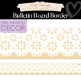 Load image into Gallery viewer, Golden Lace Trim Calming Bulletin Board Border | Miss Honey's Cottage Classroom
