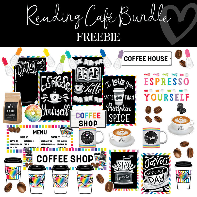 Reading Cafe Decor Bundle Freebie by UPRINT
