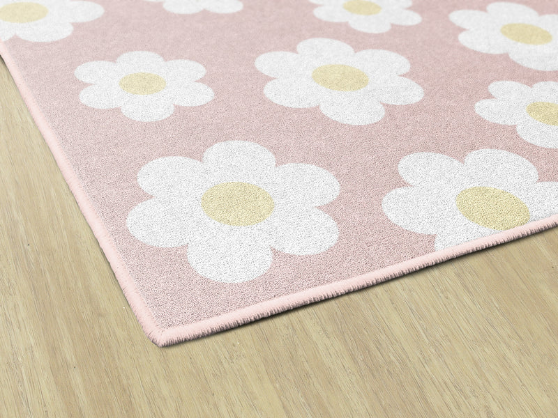Retro Daisies on Pink Rug | Retro Classroom Rug | Here Comes the Sun ...
