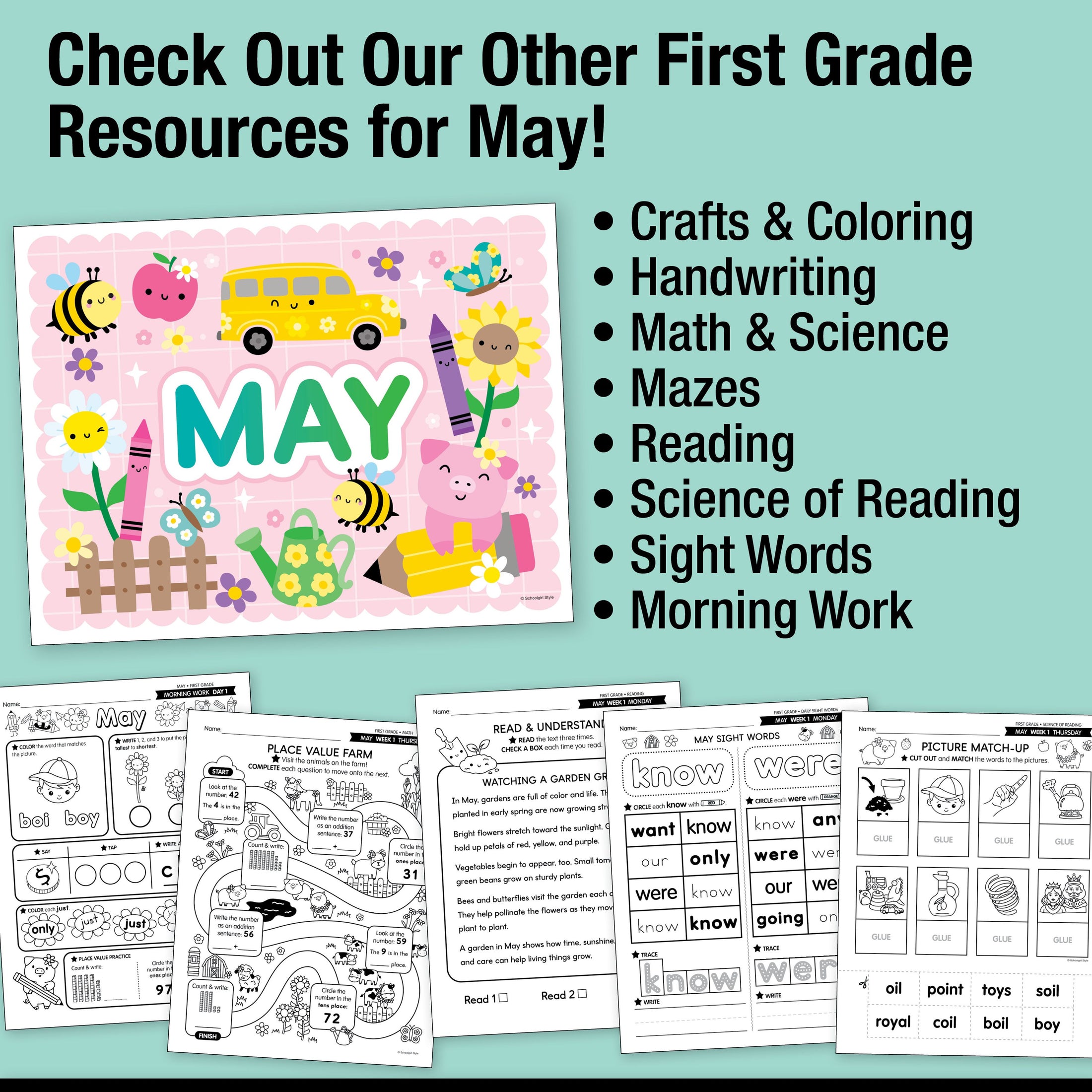 Printable First Grade May Daily Writing