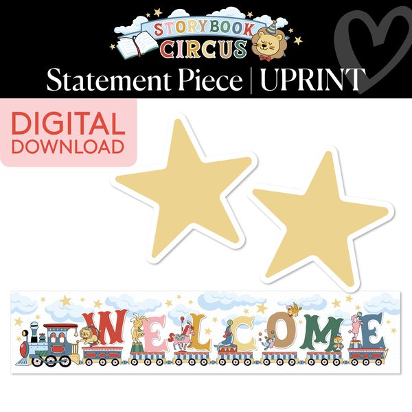 Printable Vintage Welcome Train Statement Piece | Storybook Circus