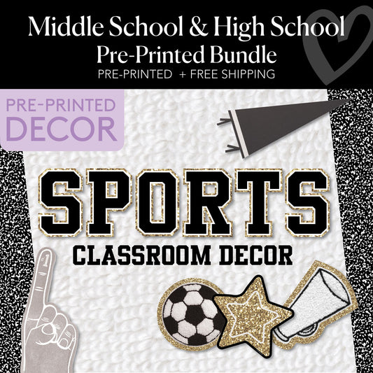 Sports Classroom Decor | Middle School & High School Pre-Printed Bundle