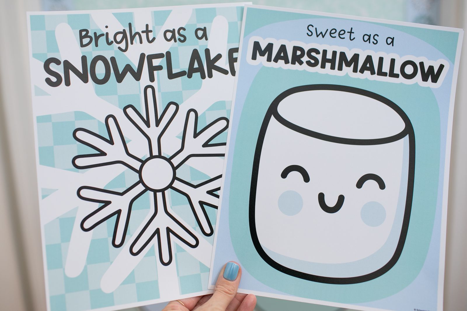 Printable Winter Mini Posters | Sweet Sips and Snowflakes