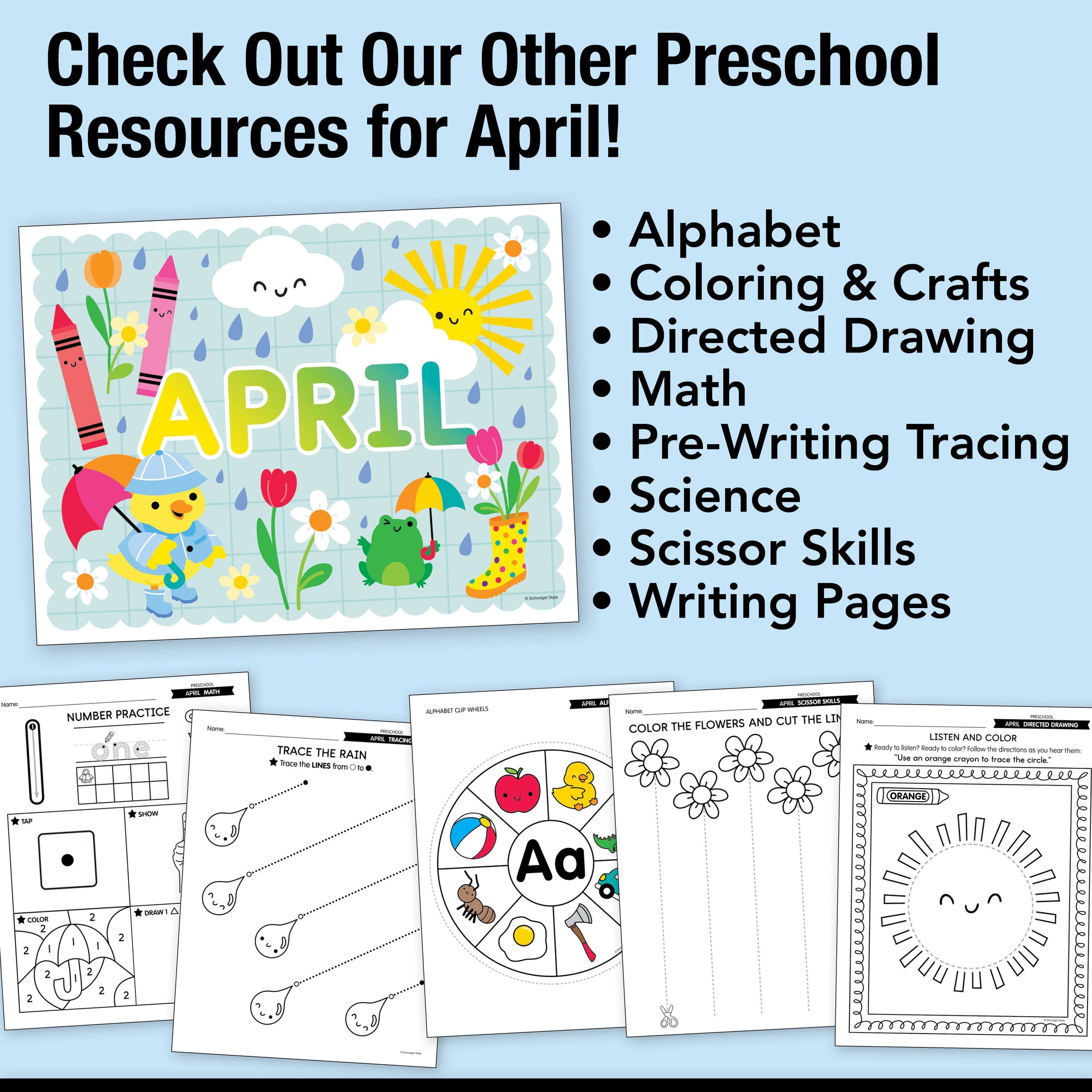 Printable Preschool April Letter of the Week