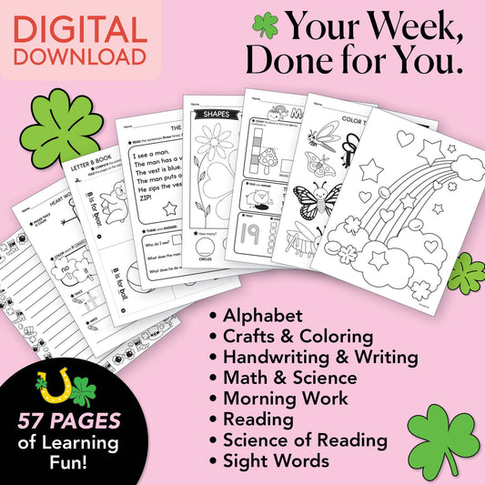 Printable Kindergarten March Week 4 Resources