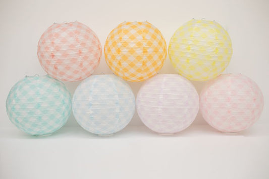 Pastel Gingham Lantern 3 Pack | A Year In Pastel