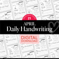 Load image into Gallery viewer, Printable April Daily Handwriting

