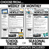 Editable Classroom Newsletters Monthly Weekly Templates for Parent Communication