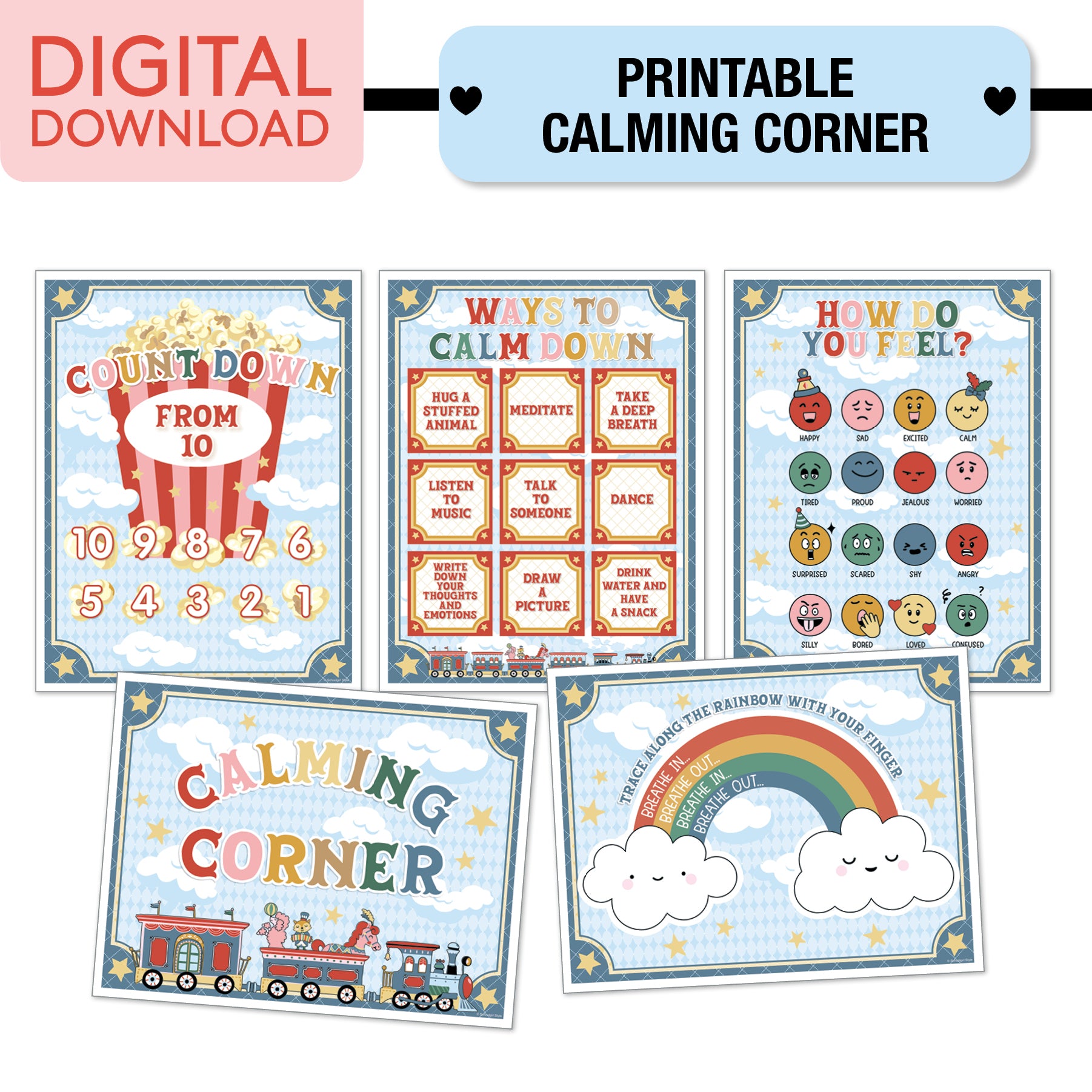 No Prep No Cut Classroom Decor Bundle | Storybook Circus