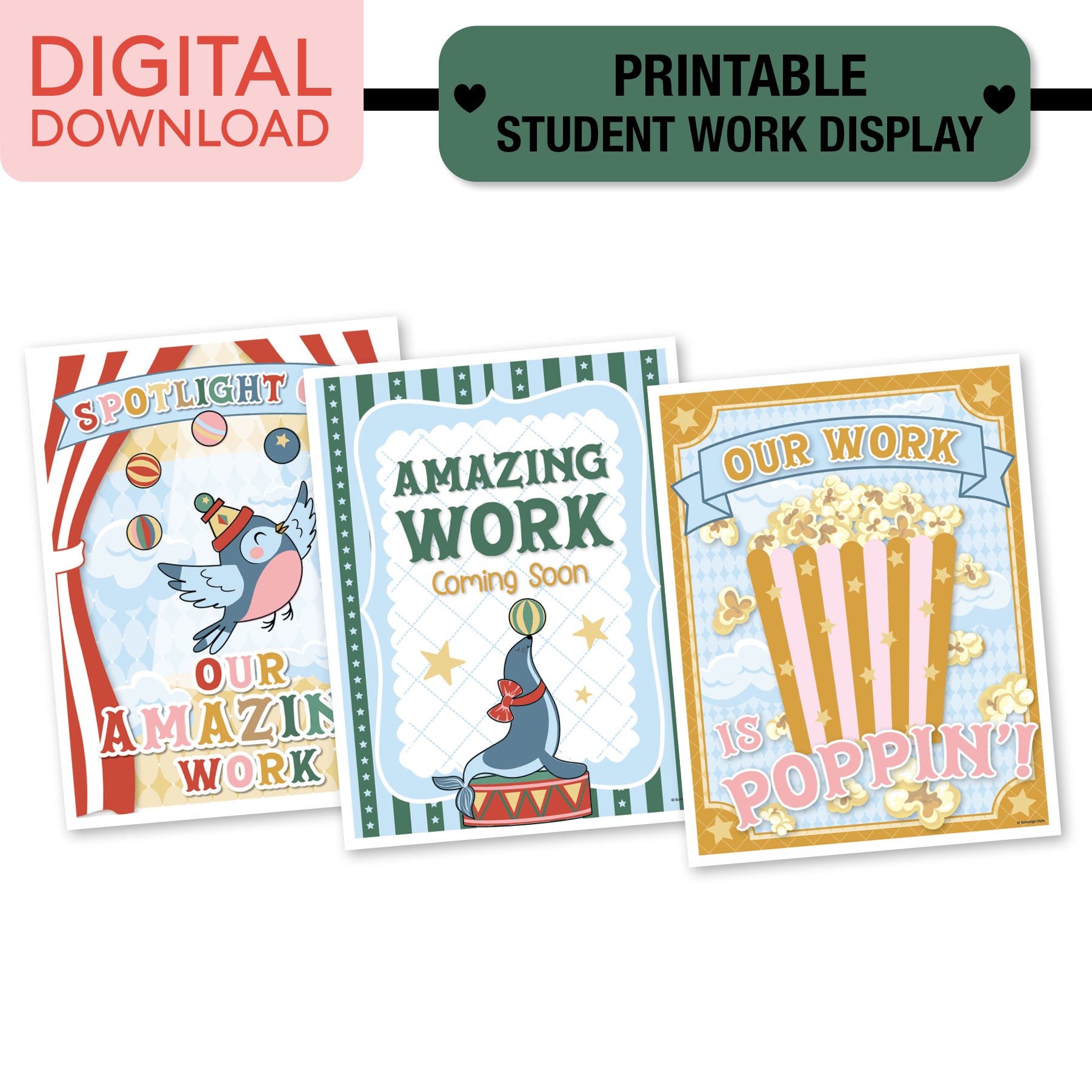 No Prep No Cut Classroom Decor Bundle | Storybook Circus