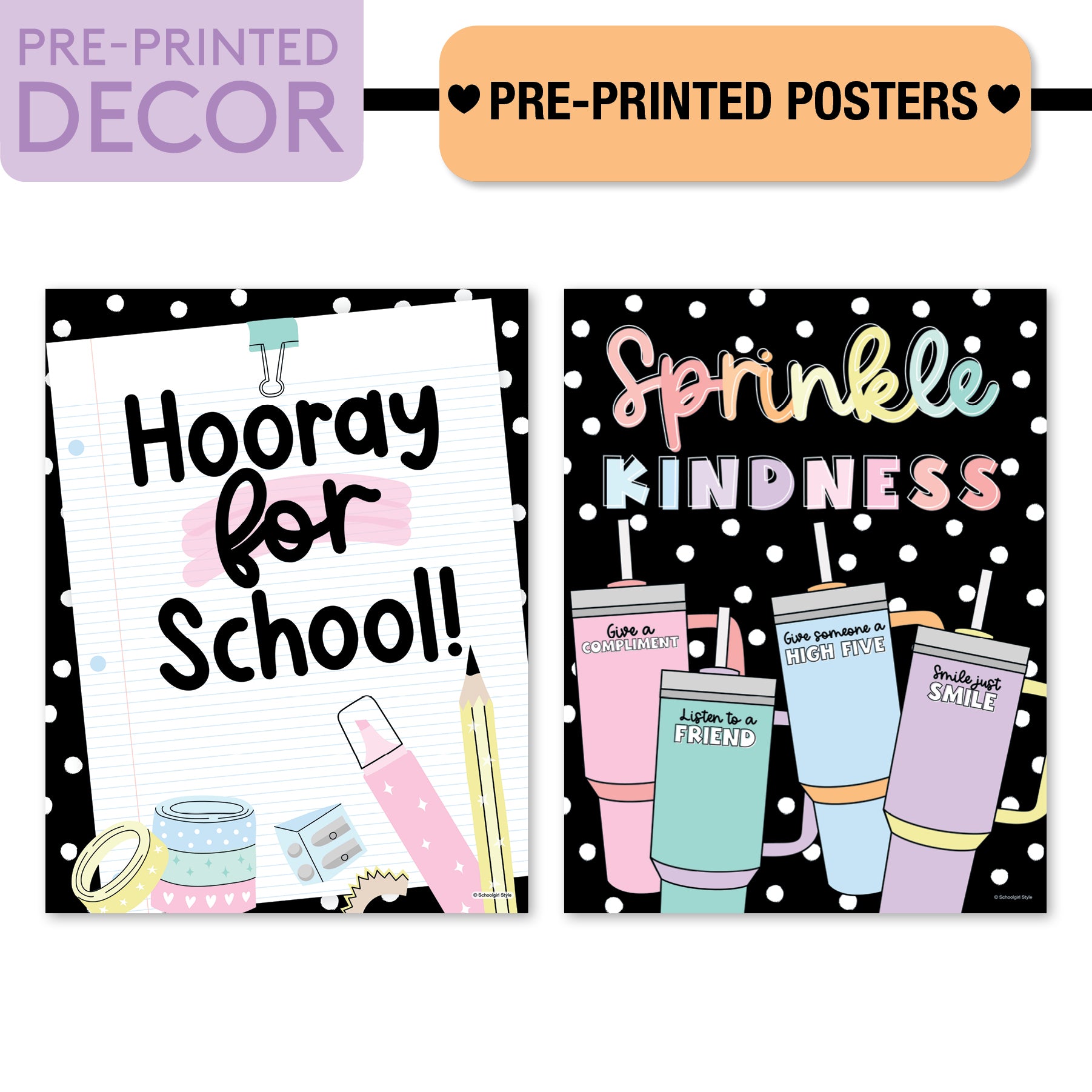 No Prep No Cut Classroom Decor Bundle | Saved By The Pastel