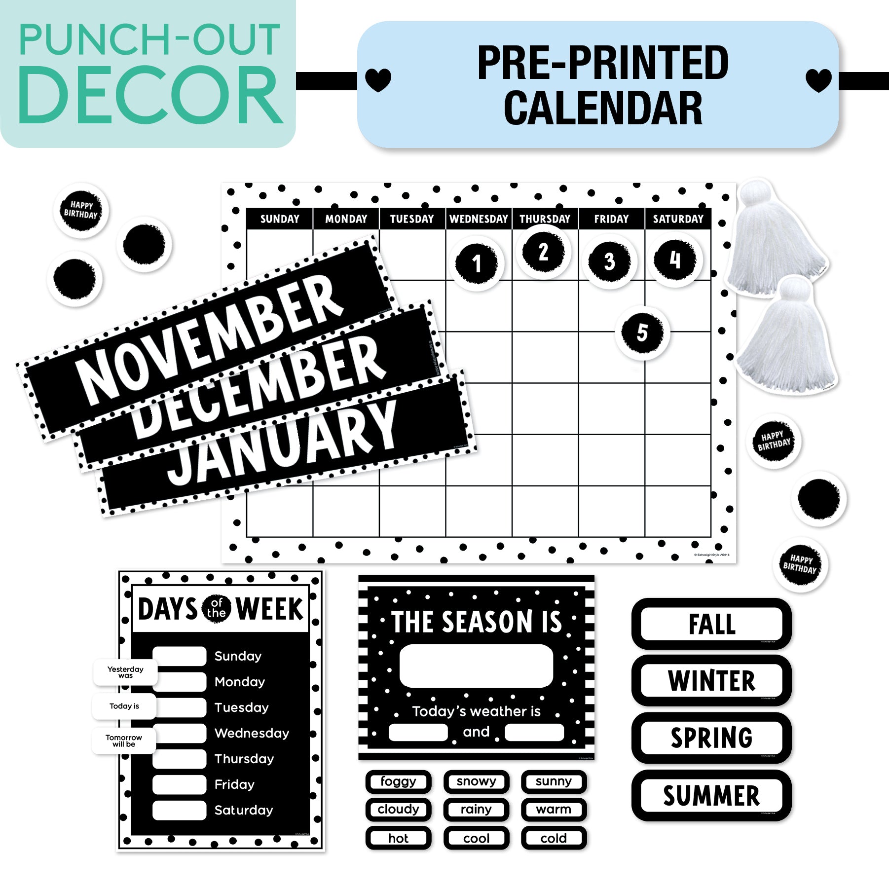No Prep No Cut Classroom Decor Bundle | Saved By The Pastel