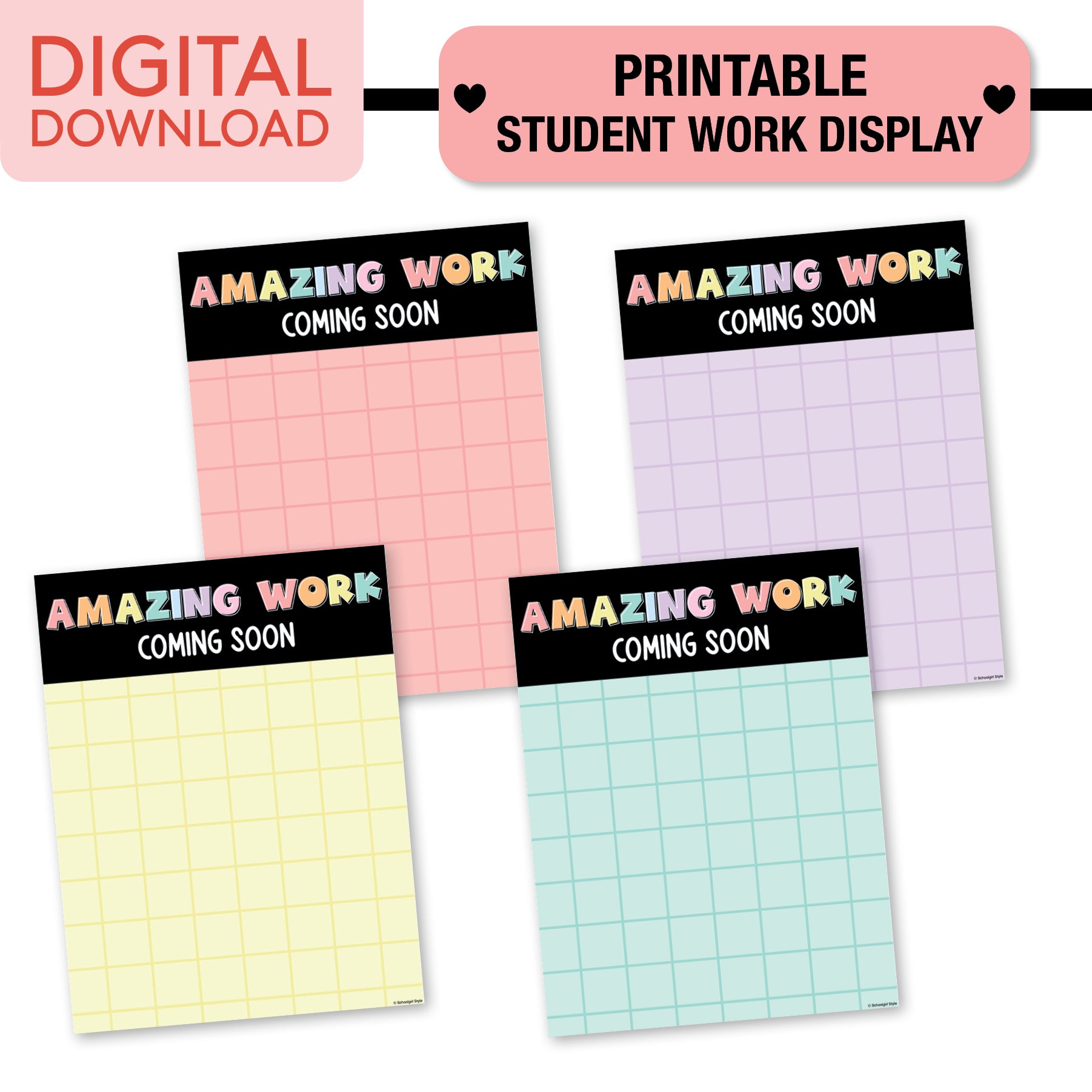 No Prep No Cut Classroom Decor Bundle | Saved By The Pastel