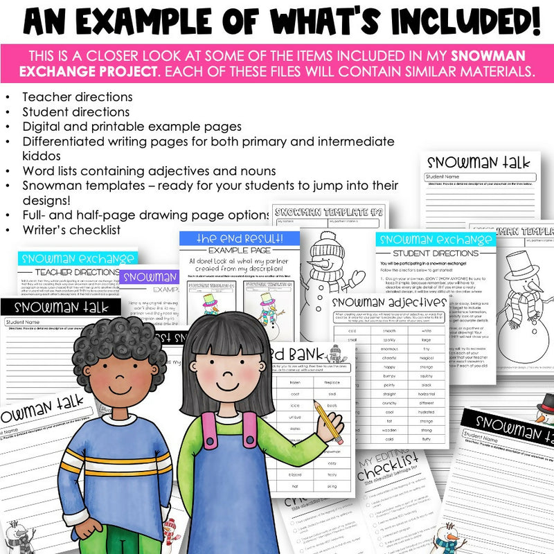 Descriptive Writing & Drawing BUNDLE | Exchange Projects