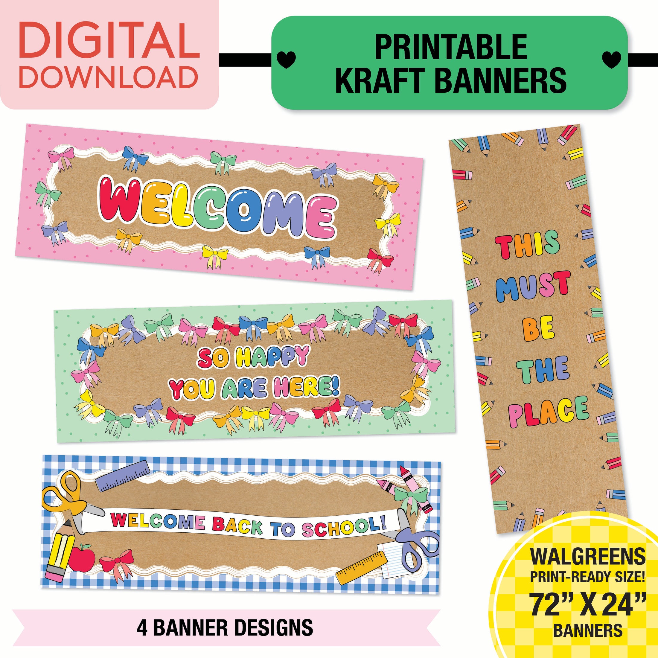 No Prep No Cut Classroom Decor Bundle | School Days