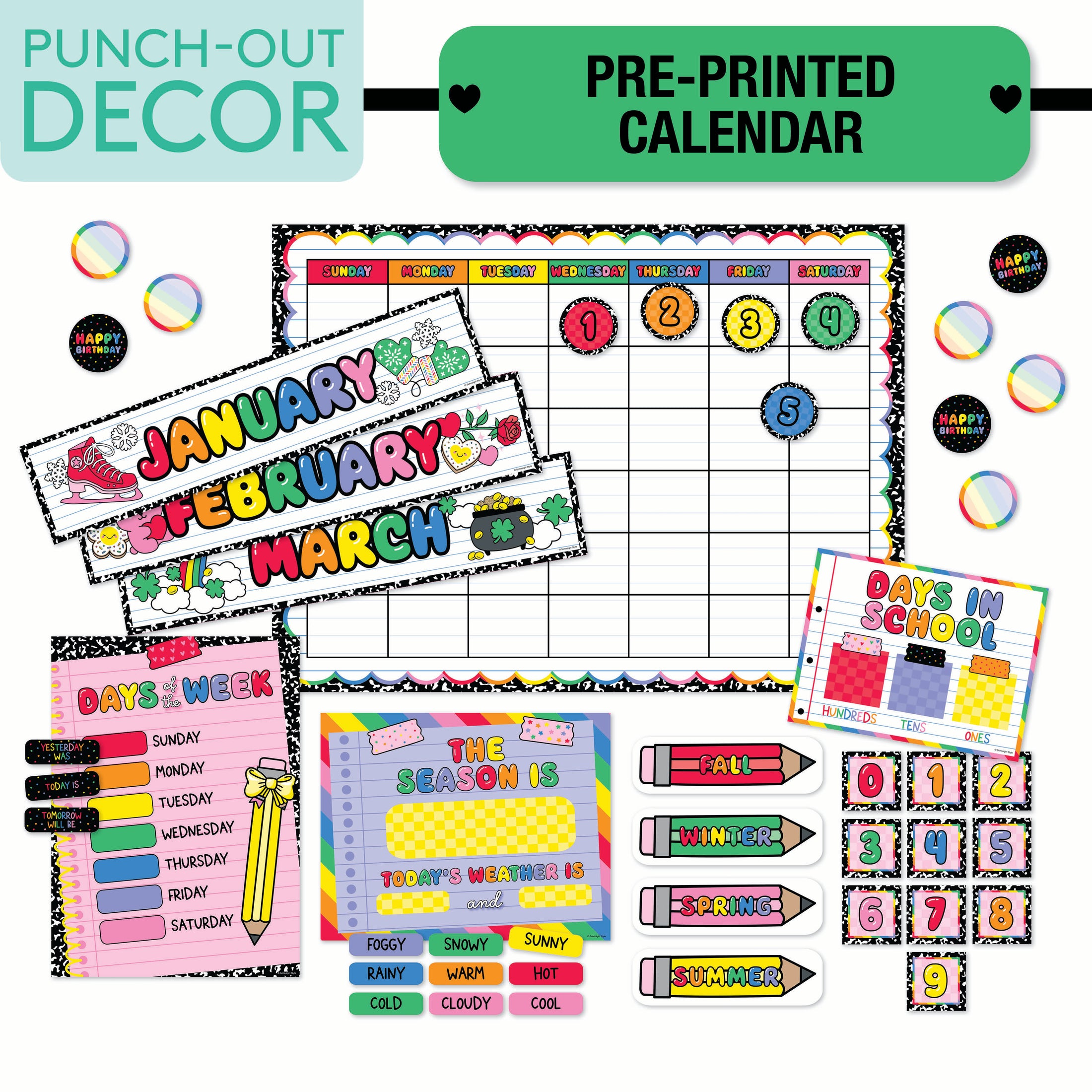 No Prep No Cut Classroom Decor Bundle | School Days
