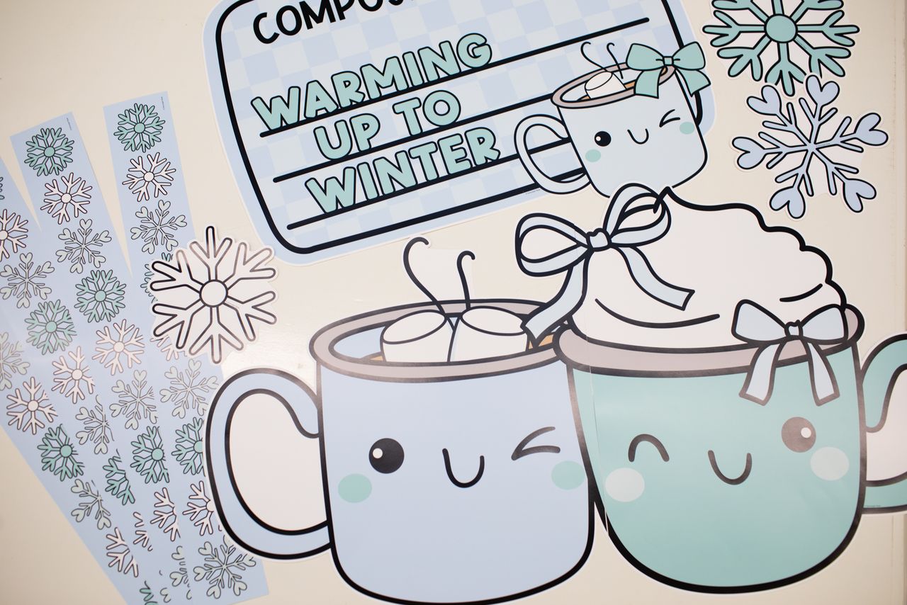 Ultimate Winter Classroom Decor Bundle | Sweet Sips and Snowflakes