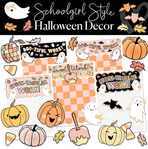Halloween Pumpkins and Sweet Treats Bulletin Board Set Full Bundle Printable Classroom Decor by UPRINT
