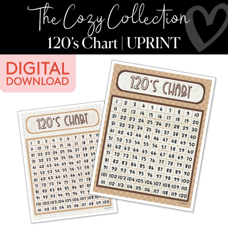 120s Chart | Cozy | Printable Classroom Decor | Schoolgirl Style 120s-chart-cozy-printable-classroom-decor-schoolgirl-style