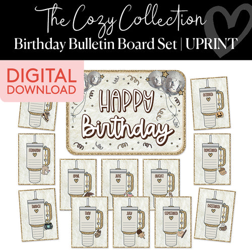 The Cozy Collection Birthday Bulletin Board Set UPRINT 