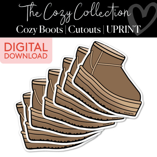 The Cozy Collection Ugg Boots Cutouts UPRINT 