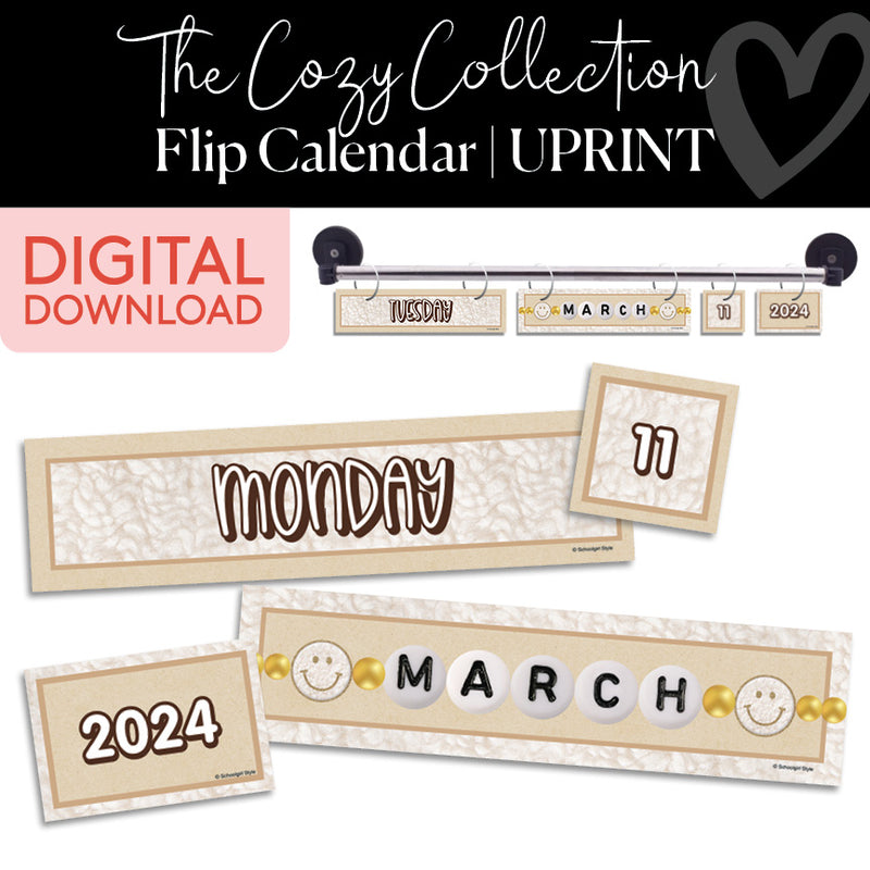 Classroom Flip Calendar | Cozy | Printable Classroom Decor | Schoolgir – Schoolgirl Style classroom-flip-calendar-cozy-printable-classroom-decor-schoolgir-schoolgirl-style