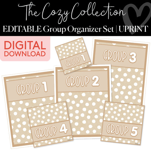 the cozy collection editable group organizer set 