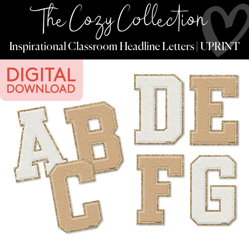 Patch Letters | Inspirational Classroom Headline | Cozy | Printable Cl ...