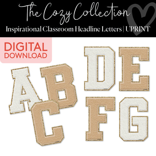 The Cozy Collection Bulletin Board Letters UPRINT 