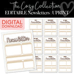 the cozy collection editable newsletters